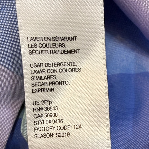 Izod Golf Plaid A-Line Skirt in Blue Green and Purple with Shorts Insert - Picture 4 of 6